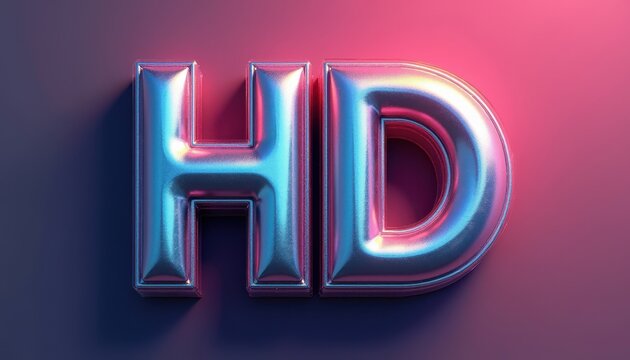 HD high definition 3D render text typography design. Quality digital graphic concept lettering banner illustration