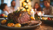© Jioo7 - Delicious roast beef with rosemary garnish on the Christmas table