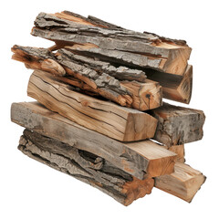 Stack of assorted firewood logs, perfect for outdoor fire pits or cozy indoor fireplaces.