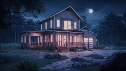 Poster - 3D Illustration of AI Home Concepts for UIUX Web App and Presentations