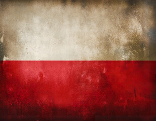 Wall Mural - Distressed Looking Grunge Polish Flag