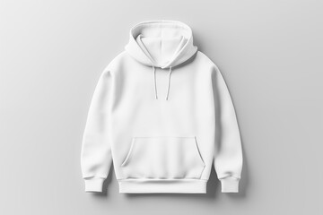 white hoodie mockup isolated on grey background