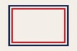 © SKIMP Art - Red, white and blue border frame on a blank background A white square shape with a red thin line Generative AI