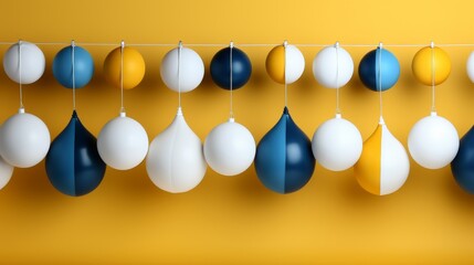 Wall Mural - Colorful hanging balls and spheres abstract backgrounds.