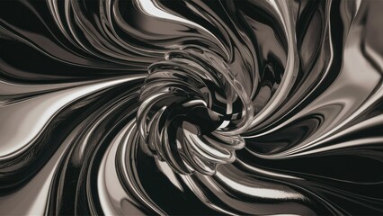 Poster - Contemporary Abstract Liquid Background in Monochrome Tones