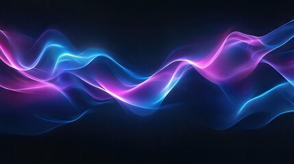 Aufkleber - Abstract blue and purple waves on a dark backdrop, perfect for contemporary and stylish designs.