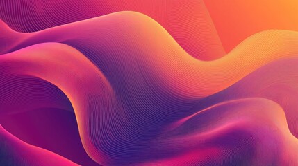 Poster - Abstract vector background with flowing gradient wave lines, ideal for sophisticated and clean design projects.