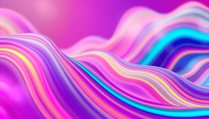 Wall Mural - Colorful abstract waves of pink, purple, and blue flowing and swirling