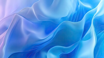 Poster - Minimalist wavy fluid abstract backdrop with smooth transitions and elegant curves, ideal for clean and modern design projects.