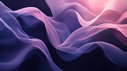 Poster - Minimalist wavy fluid abstract design with elegant curves and subtle gradients, ideal for contemporary and clean visuals.