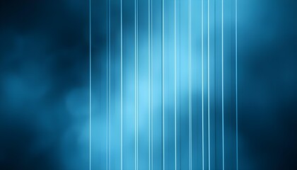 Wall Mural - Vertical blue and white gradient lines with a blurred background