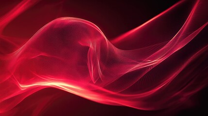 Poster - Red abstract background with dynamic lines and shapes, perfect for designing memorable gift cards, covers, and posters.