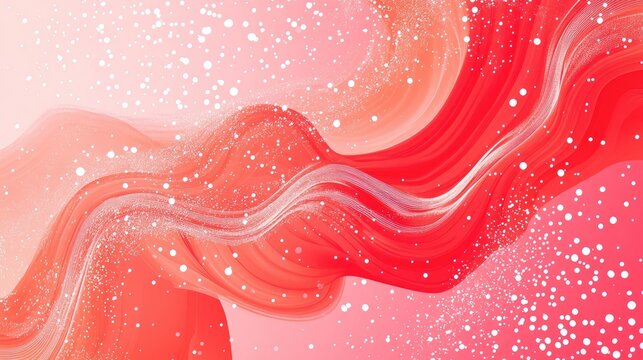 Red wave-themed abstract background with white dot embellishments, creating a vibrant and modern design element for digital and print media.