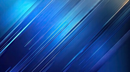 Poster - Shiny blue gradient background with abstract geometric lines pattern. Perfect for modern business graphics and technology designs. -