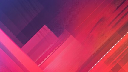 Poster - Vibrant red and purple gradient with geometric patterns, creating a striking abstract background.