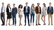 © Johannes - Collection of diverse young business people isolated on transparent white background. Men and women