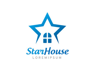 Wall Mural - Star House logo symbol or icon template