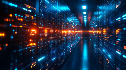 Poster - compliance-ready data center solutions with modern servers adhering to gdpr, hipaa, and ai standards