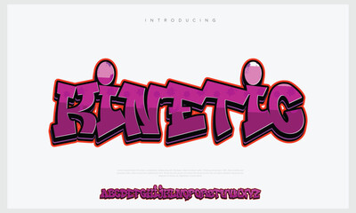 Wall Mural - Graffiti font text effect, spray and street text style