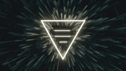 Poster - Vertical Abstract Black Triangle Background  3D Rendering Illustration