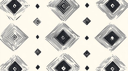 Black geometric pattern on white for elegant bags