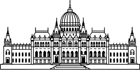 parliament vector art illustration