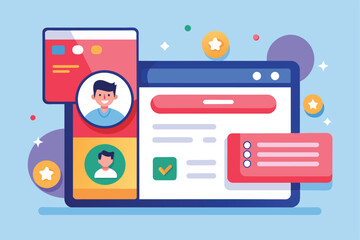 Fototapete - A guide on crafting an effective online profile, featuring tips and best practices for personal branding and engagement.