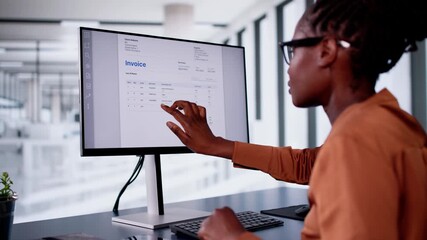 Poster - African American Tax Professional Female With E Invoice