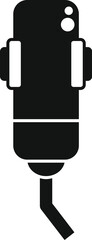 Poster - Icon of a smartphone being used as a barcode scanner, ideal for retail and technology related designs