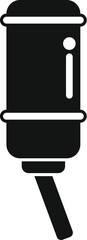 Sticker - Simple black icon of a water cooler, perfect for representing office hydration and refreshment