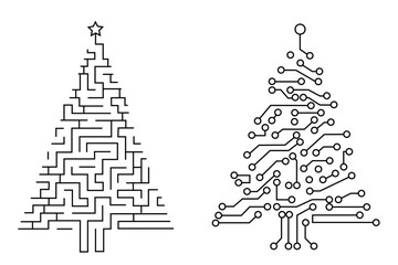 christmas maze and circuit tree