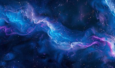 Abstract cosmic texture with vibrant blue and purple hues