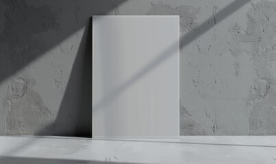 Wall Mural - A mockup of an empty advertisement poster (banner) on a gray background