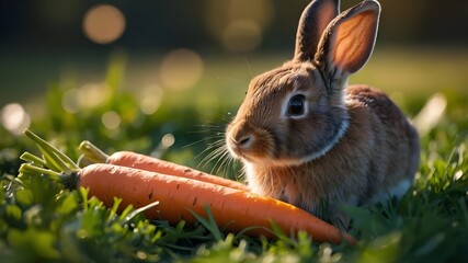 Wall Mural - rabbit in the garden