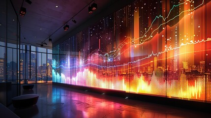 Poster - Digital Wall of Stock Market Data