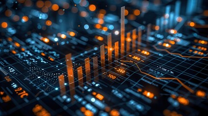 Poster - Upward Trend: Digital Data Visualization
