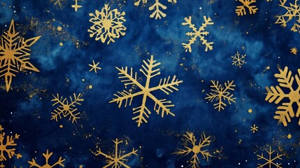 Poster - merry christmas and happy new year background with snowflakes and stars