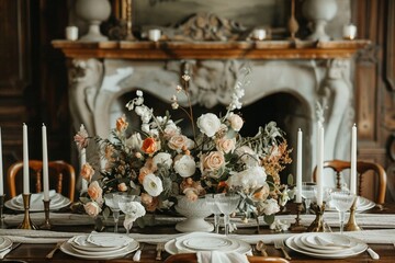 Wall Mural - table setting in a restaurant