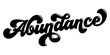 © HTGanzo - Word ‘Abundance’ written in stylized retro bubble script lettering