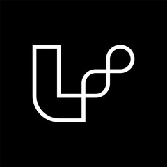 Sticker - Letter L infinity line creative logo design