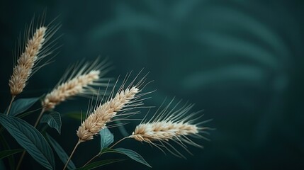 Canvas Print -   Close-up photo of plant with leaf details in the foreground and blurred background