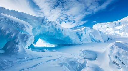 Sticker - Glacier Cave in Antarctica