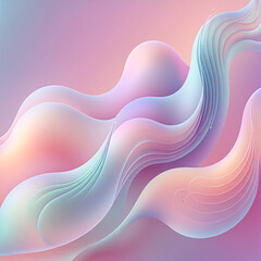 Wall Mural - An ethereal abstract design with soft gradients and dreamy shapes