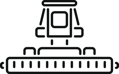 Poster - automated farming machine seeding crops on field, improving efficiency and productivity in agricultu