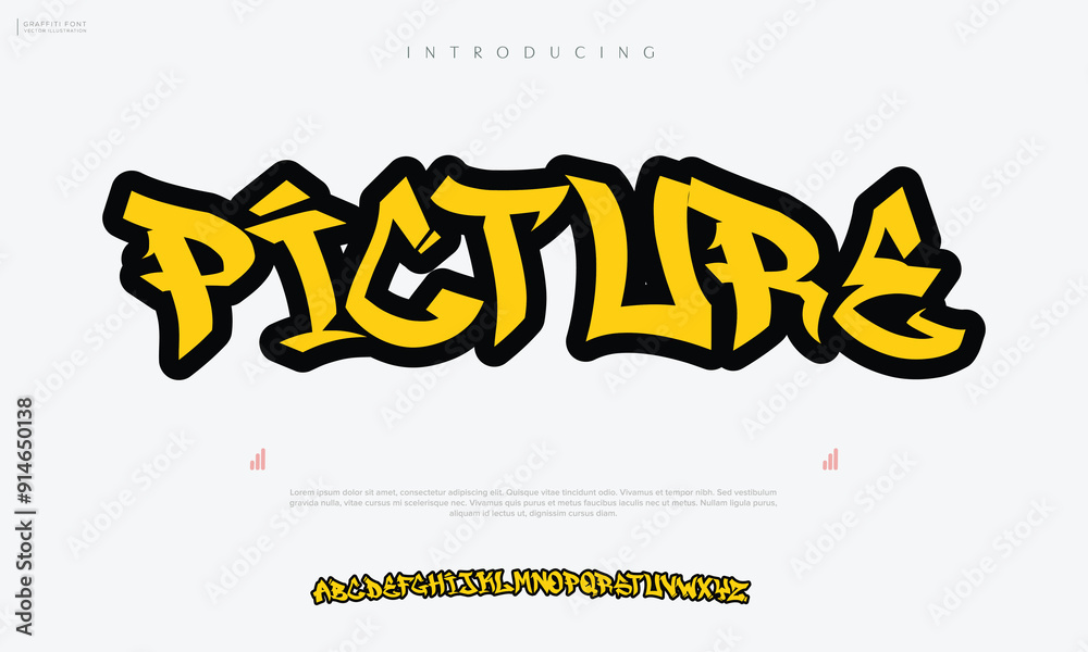 Stockvector Graffiti font, comic alphabet in the cartoon style ...
