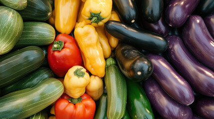 random vegetables close-up shot