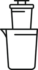 Poster - Simple line icon of a french press coffee maker, perfect for representing coffee brewing processes