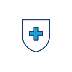 Sticker - Health insurance icon vector. Insurance health document icon