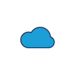 Sticker - cloud icon vector. cloud vector icon