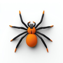 Sticker - Spider clipart, Halloween element, colorful 3D illustration